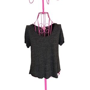 Women's Black Short Sleeve Top